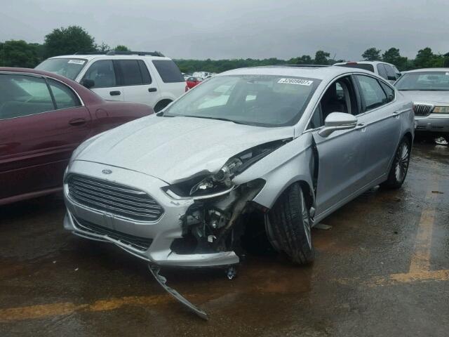 3FA6P0K94ER130328 - 2014 FORD FUSION SILVER photo 2