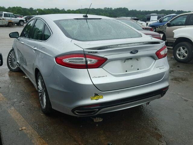 3FA6P0K94ER130328 - 2014 FORD FUSION SILVER photo 3