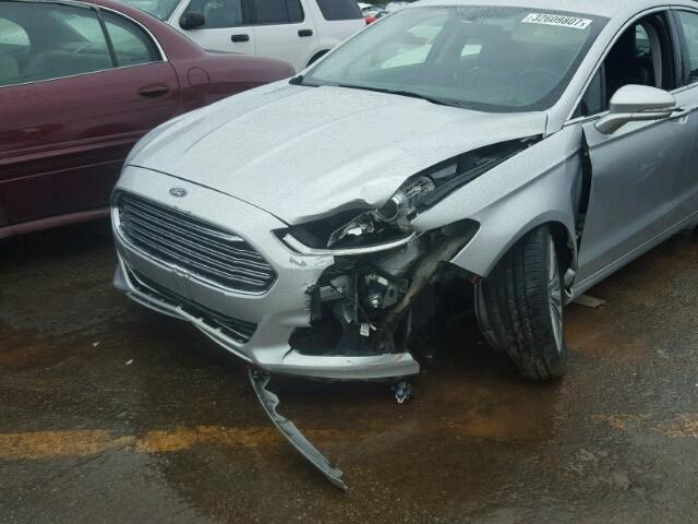 3FA6P0K94ER130328 - 2014 FORD FUSION SILVER photo 9