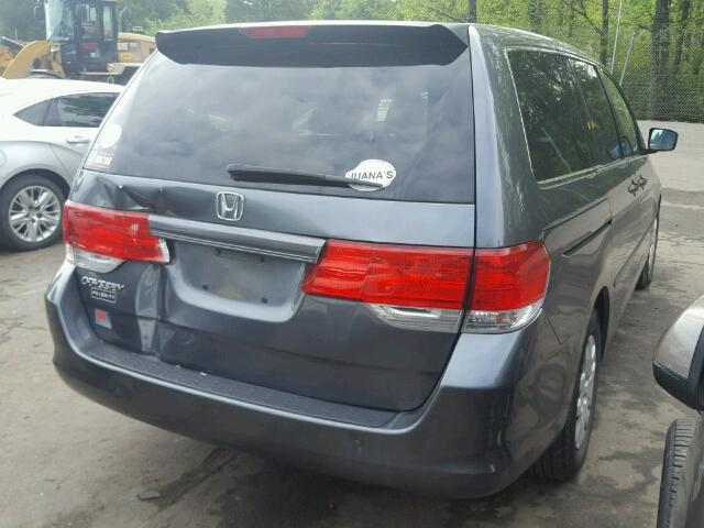 5FNRL3H26AB110172 - 2010 HONDA ODYSSEY LX GRAY photo 4