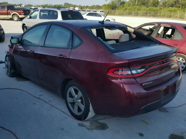 1C3CDFBB0FD300193 - 2015 DODGE DART SXT RED photo 3