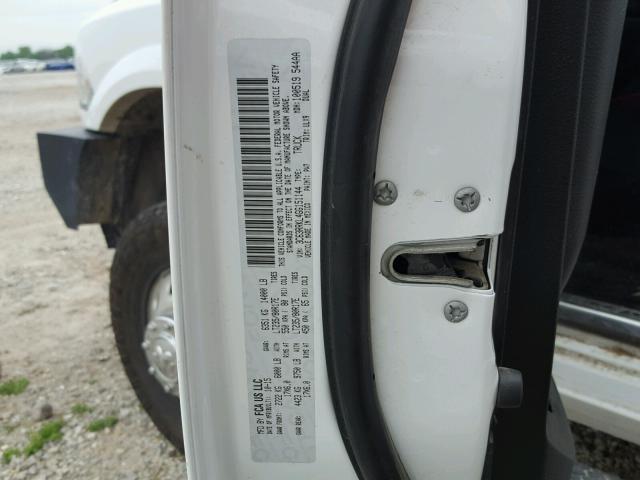 3C63RRKL4GG151144 - 2016 RAM 3500 LONGH WHITE photo 10