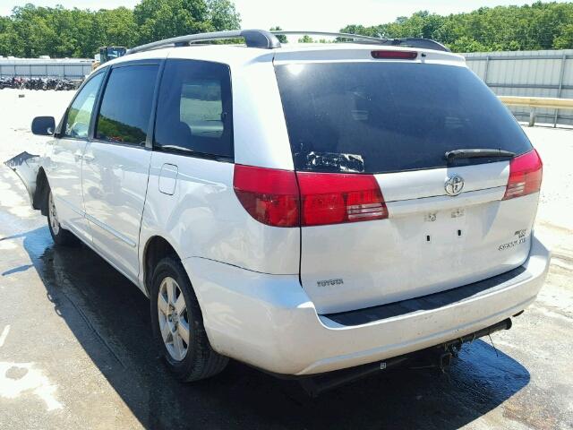 5TDZA22C84S036562 - 2004 TOYOTA SIENNA XLE WHITE photo 3