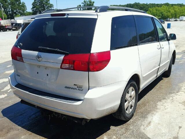 5TDZA22C84S036562 - 2004 TOYOTA SIENNA XLE WHITE photo 4