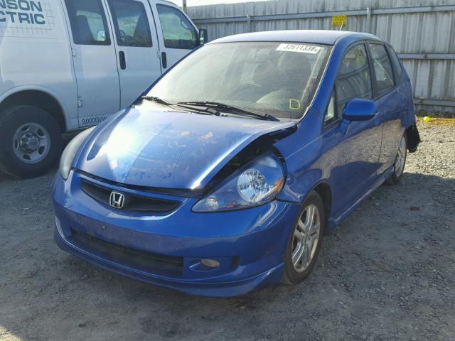 JHMGD38687S062188 - 2007 HONDA FIT S 蓝色 照片 2
