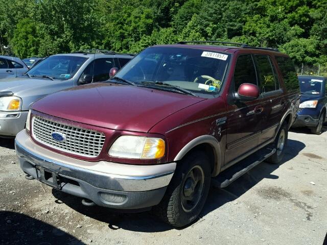 1FMPU18L8XLC00264 - 1999 FORD EXPEDITION BURGUNDY photo 2