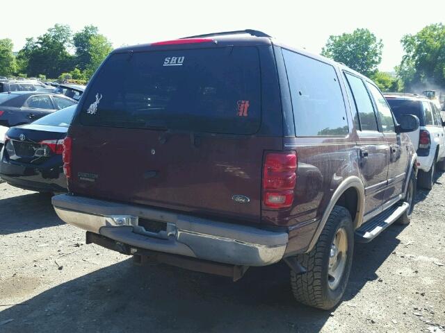 1FMPU18L8XLC00264 - 1999 FORD EXPEDITION BURGUNDY photo 4