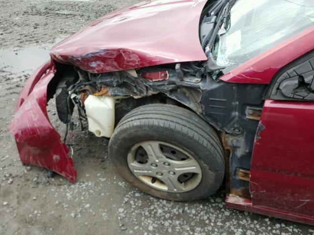 1G8AG52F55Z179101 - 2005 SATURN ION LEVEL BURGUNDY photo 9
