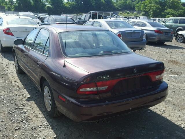 4A3AJ46G6TE263286 - 1996 MITSUBISHI GALANT S BURGUNDY photo 3