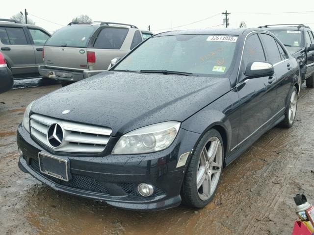 WDDGF56X09R048739 - 2009 MERCEDES-BENZ C 350 BLACK photo 2