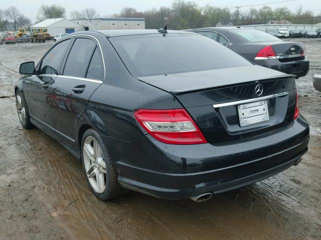 WDDGF56X09R048739 - 2009 MERCEDES-BENZ C 350 BLACK photo 3