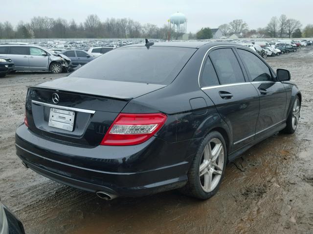 WDDGF56X09R048739 - 2009 MERCEDES-BENZ C 350 BLACK photo 4