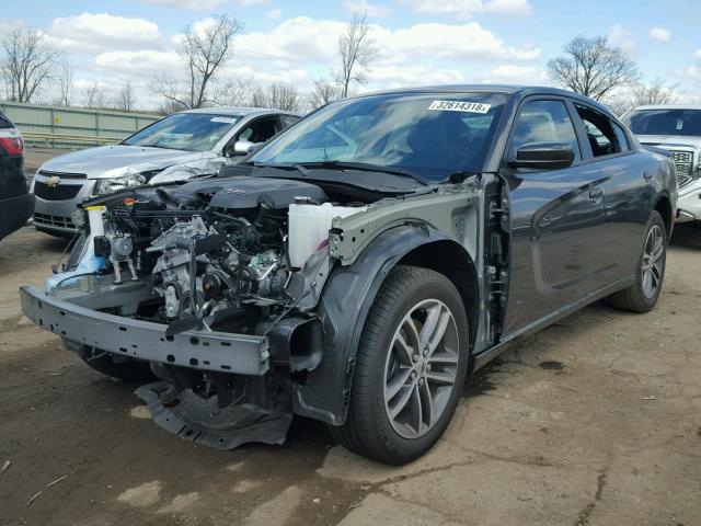 2C3CDXJG8JH231123 - 2018 DODGE CHARGER GT GRAY photo 2