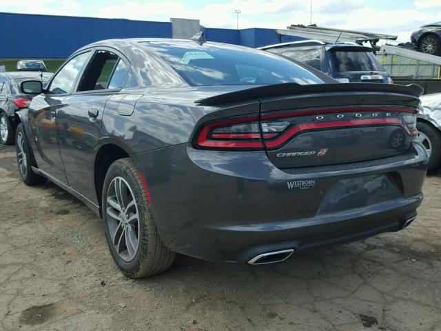 2C3CDXJG8JH231123 - 2018 DODGE CHARGER GT GRAY photo 3