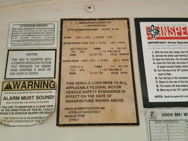 4DRBUAFN65B975647 - 2005 IC CORPORATION 3000 ყვითელი ფოტო 10