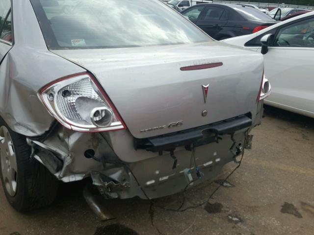 1G2ZF58B974266455 - 2007 PONTIAC G6 VALUE L SILVER photo 9