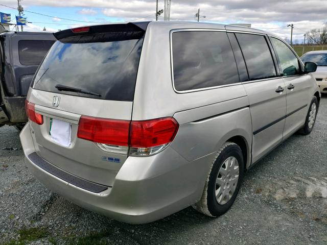 5FNRL38228B082882 - 2008 HONDA ODYSSEY LX TAN photo 4