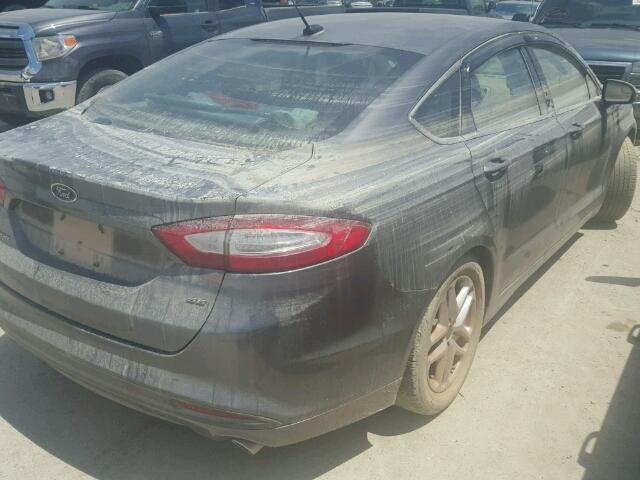 3FA6P0H71ER113492 - 2014 FORD FUSION SE GRAY photo 4