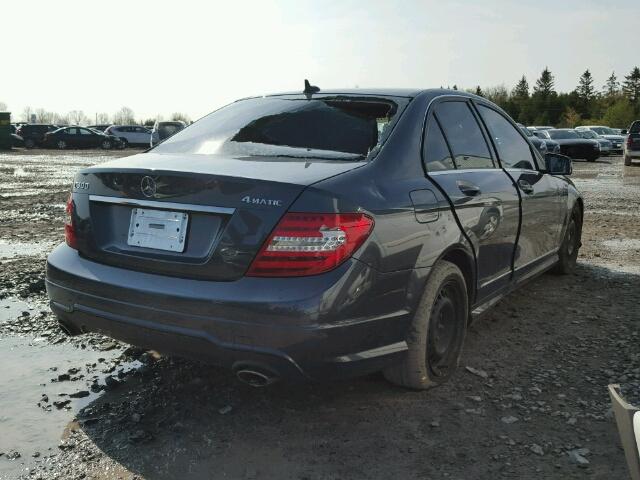 WDDGF8AB2EA899463 - 2014 MERCEDES-BENZ C 300 4MAT GRAY photo 4