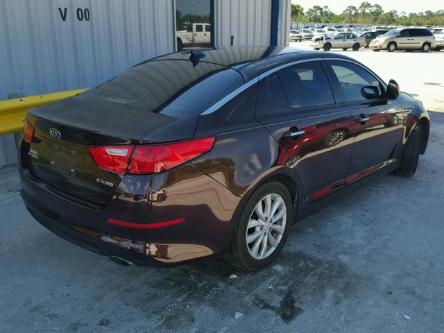 5XXGN4A7XFG386288 - 2015 KIA OPTIMA EX MAROON photo 4