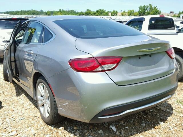 1C3CCCAB3FN713397 - 2015 CHRYSLER 200 LIMITE GRAY photo 3