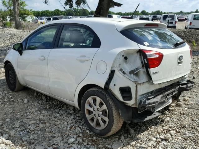 KNADN5A3XD6239760 - 2013 KIA RIO EX WHITE photo 3