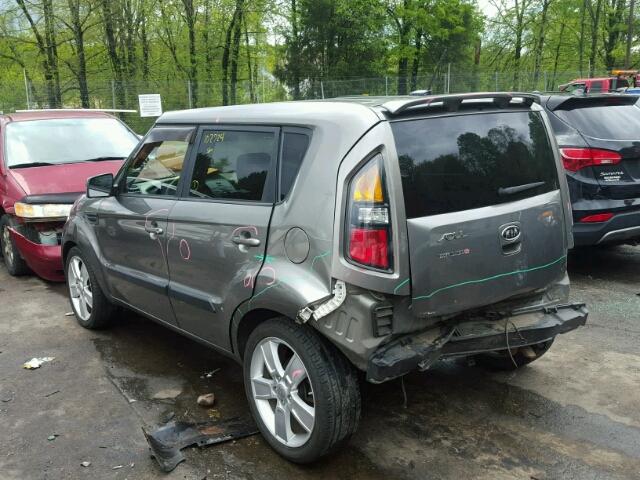 KNDJT2A24B7202101 - 2011 KIA SOUL + GRAY photo 3