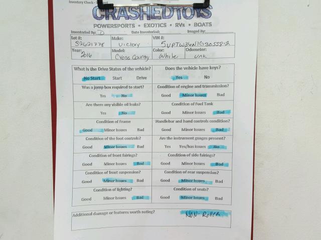 5VPTW36N1G3055812 - 2016 VICTORY MOTORCYCLES CROSS COUN TWO TONE photo 20