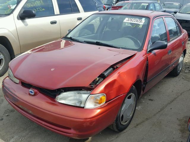 1Y1SK52802Z413694 - 2002 CHEVROLET GEO PRIZM 红色 照片 2