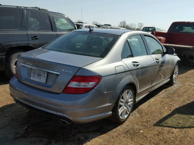 WDDGF81X48F051779 - 2008 MERCEDES-BENZ C 300 4MAT GRAY photo 4