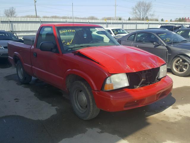 1GTCS14HX38281890 - 2003 GMC SONOMA RED photo 1