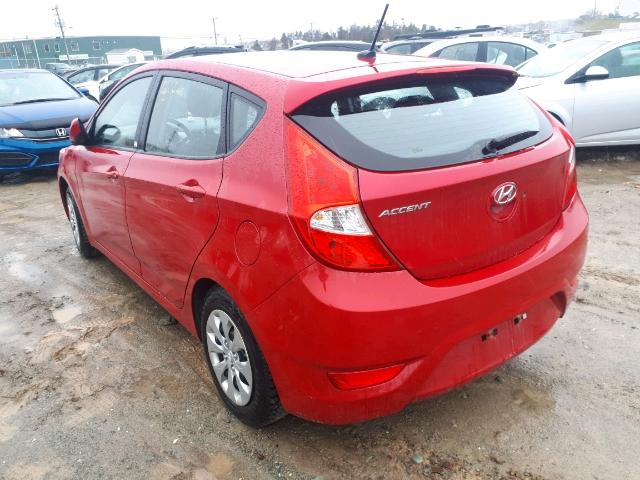 KMHCT5AE4GU282413 - 2016 HYUNDAI ACCENT SE RED photo 3