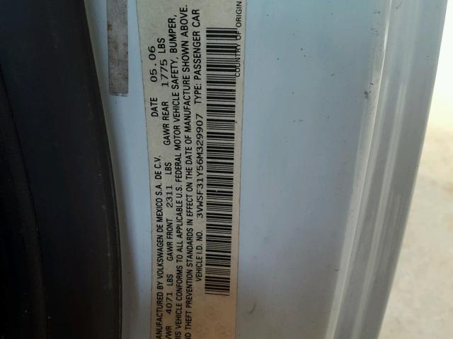 3VWSF31Y56M329907 - 2006 VOLKSWAGEN NEW BEETLE ლურჯი ფოტო 10