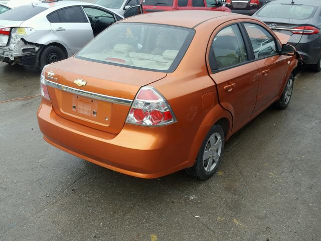 KL1TD56677B175216 - 2007 CHEVROLET AVEO BASE Narıncı foto 4