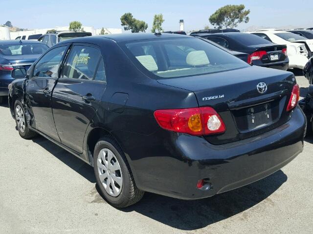 2T1BU4EE5AC482044 - 2010 TOYOTA COROLLA BA BLACK photo 3