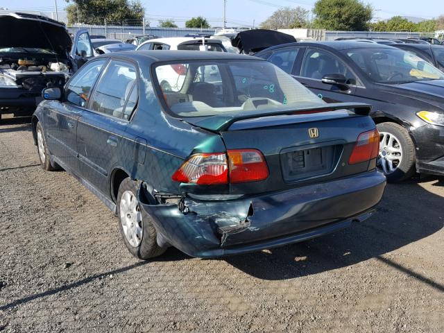 2HGEJ6611XH557707 - 1999 HONDA CIVIC BASE GREEN photo 3