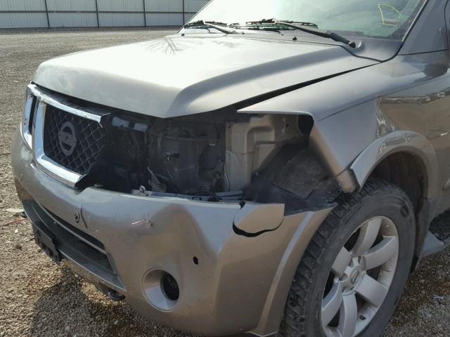 5N1BA08CX8N604346 - 2008 NISSAN ARMADA SE GOLD photo 9