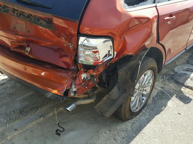 2FMDK39C08BA54043 - 2008 FORD EDGE LIMIT ORANGE photo 10