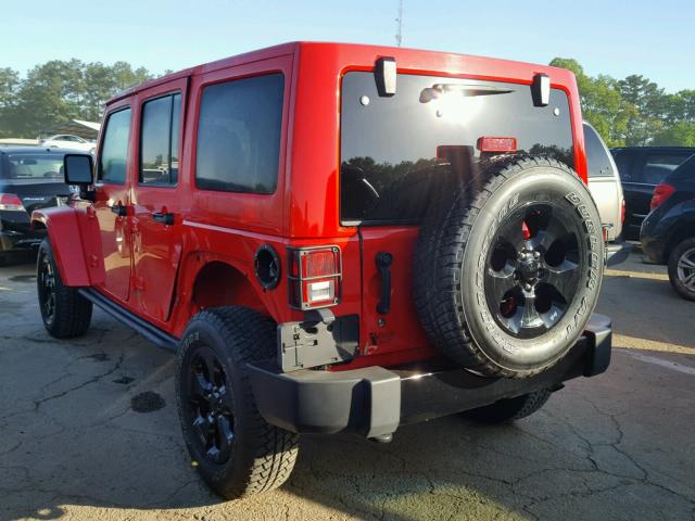 1C4BJWEG0FL742579 - 2015 JEEP WRANGLER U RED photo 3