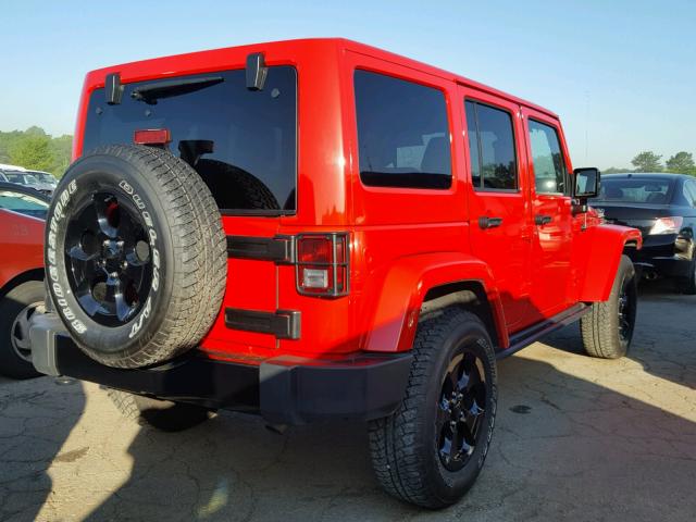 1C4BJWEG0FL742579 - 2015 JEEP WRANGLER U RED photo 4