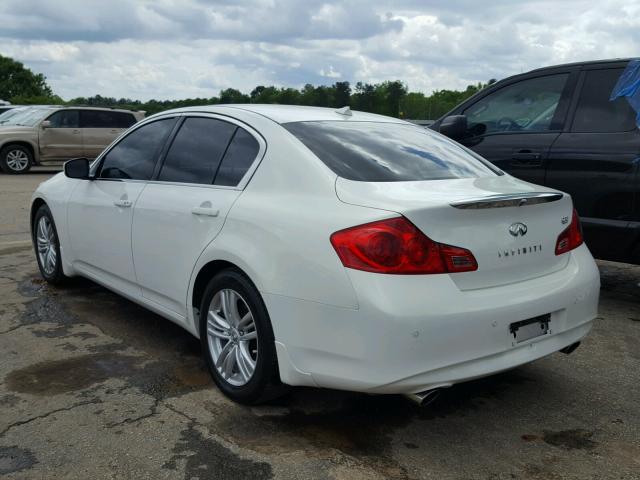 JN1CV6APXCM931473 - 2012 INFINITI G37 BASE WHITE photo 3