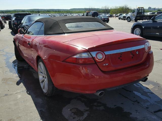 SAJDA44B575B01568 - 2007 JAGUAR XK RED photo 3