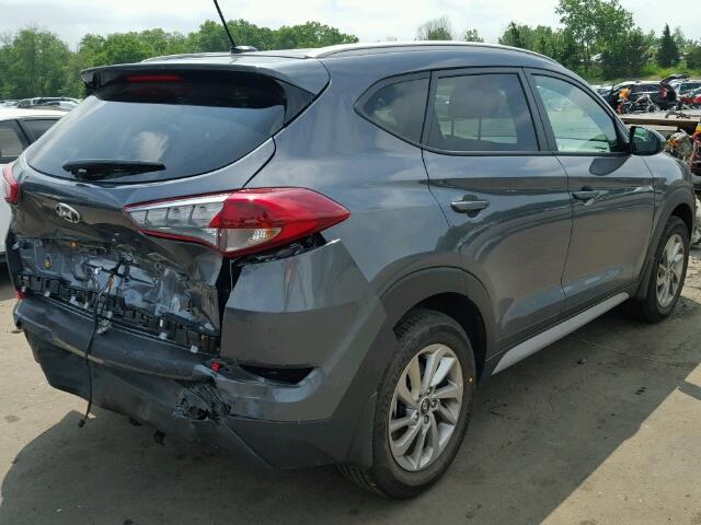 KM8J3CA49HU453595 - 2017 HYUNDAI TUCSON LIM GRAY photo 4