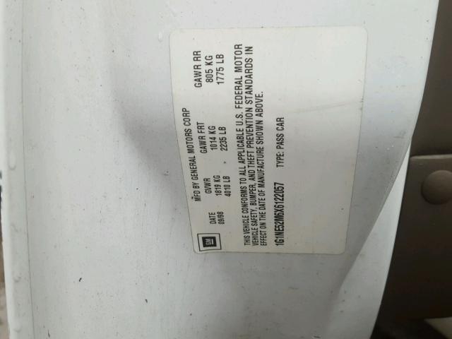 1G1NE52M6X6122057 - 1999 CHEVROLET MALIBU LS 白色 照片 10