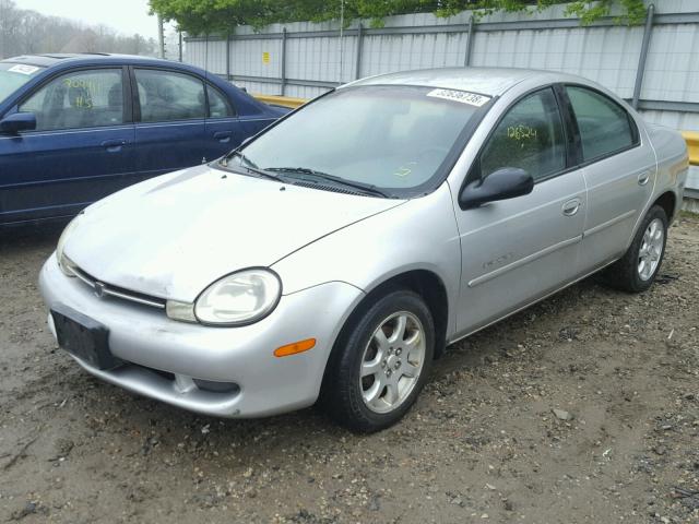 1B3ES46C1YD565954 - 2000 DODGE NEON BASE SILVER photo 2