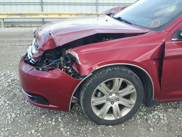 1C3CCBBG0CN263708 - 2012 CHRYSLER 200 TOURIN RED photo 9