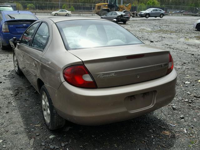 1P3ES46C81D253814 - 2001 PLYMOUTH NEON BASE 棕色 照片 3