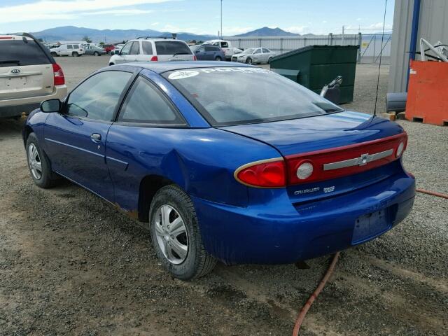 1G1JC12F737339703 - 2003 CHEVROLET CAVALIER BLUE photo 3