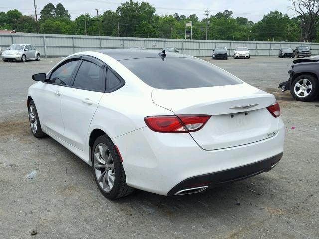 1C3CCCBGXFN518391 - 2015 CHRYSLER 200 S WHITE photo 3