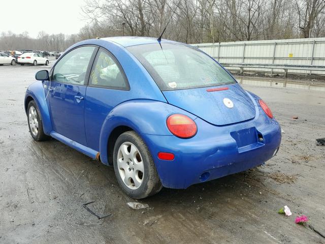 3VWCB21C02M461417 - 2002 VOLKSWAGEN NEW BEETLE 蓝色 照片 3